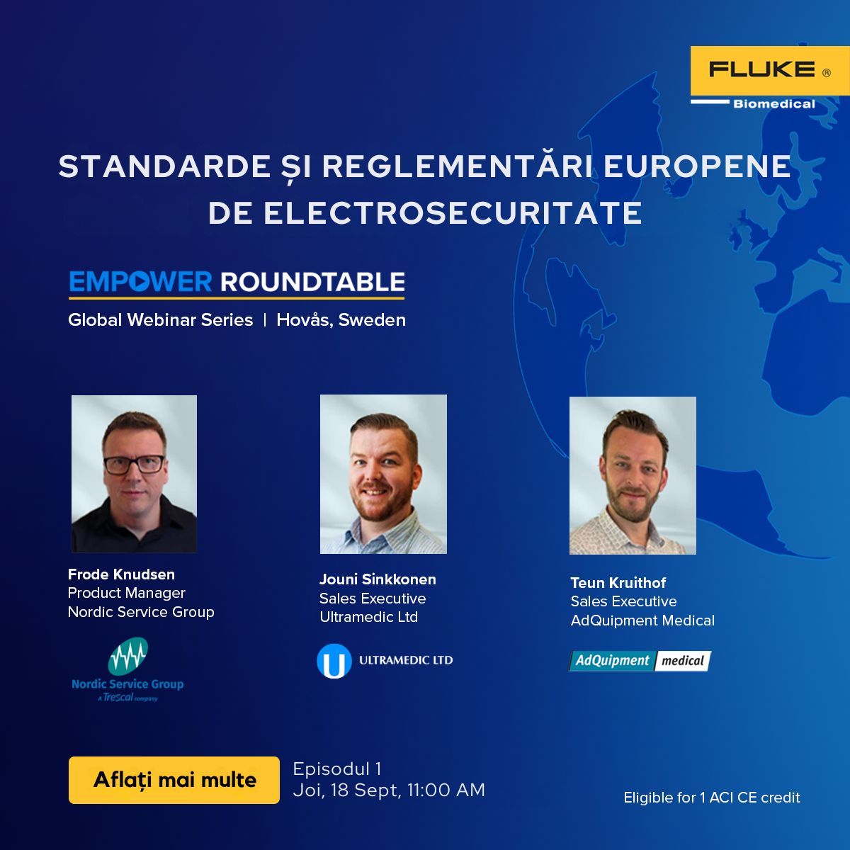 Webinar Fluke Biomedical: Standarde si reglementari europene de electrosecuritate