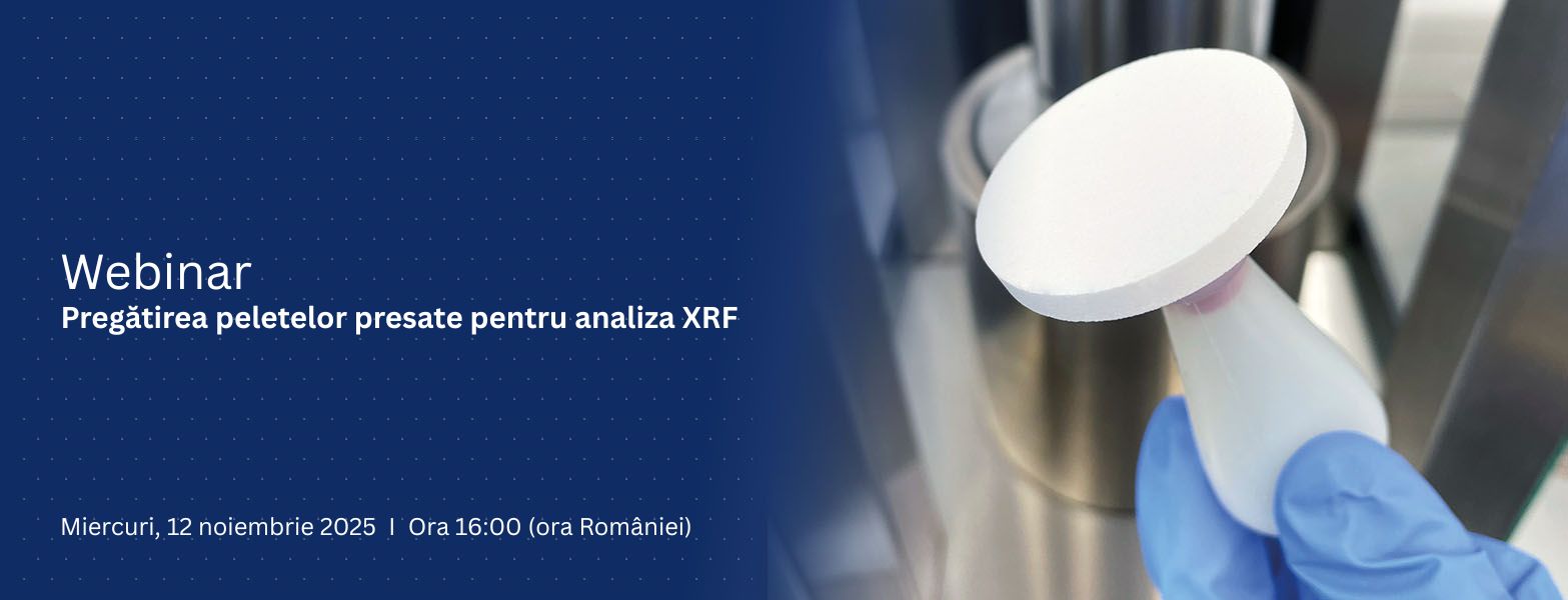 Pregătirea peletelor presate pentru analiza XRF